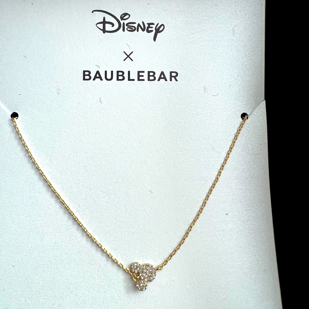 Disney Baublebar gold Mickey Mouse necklace